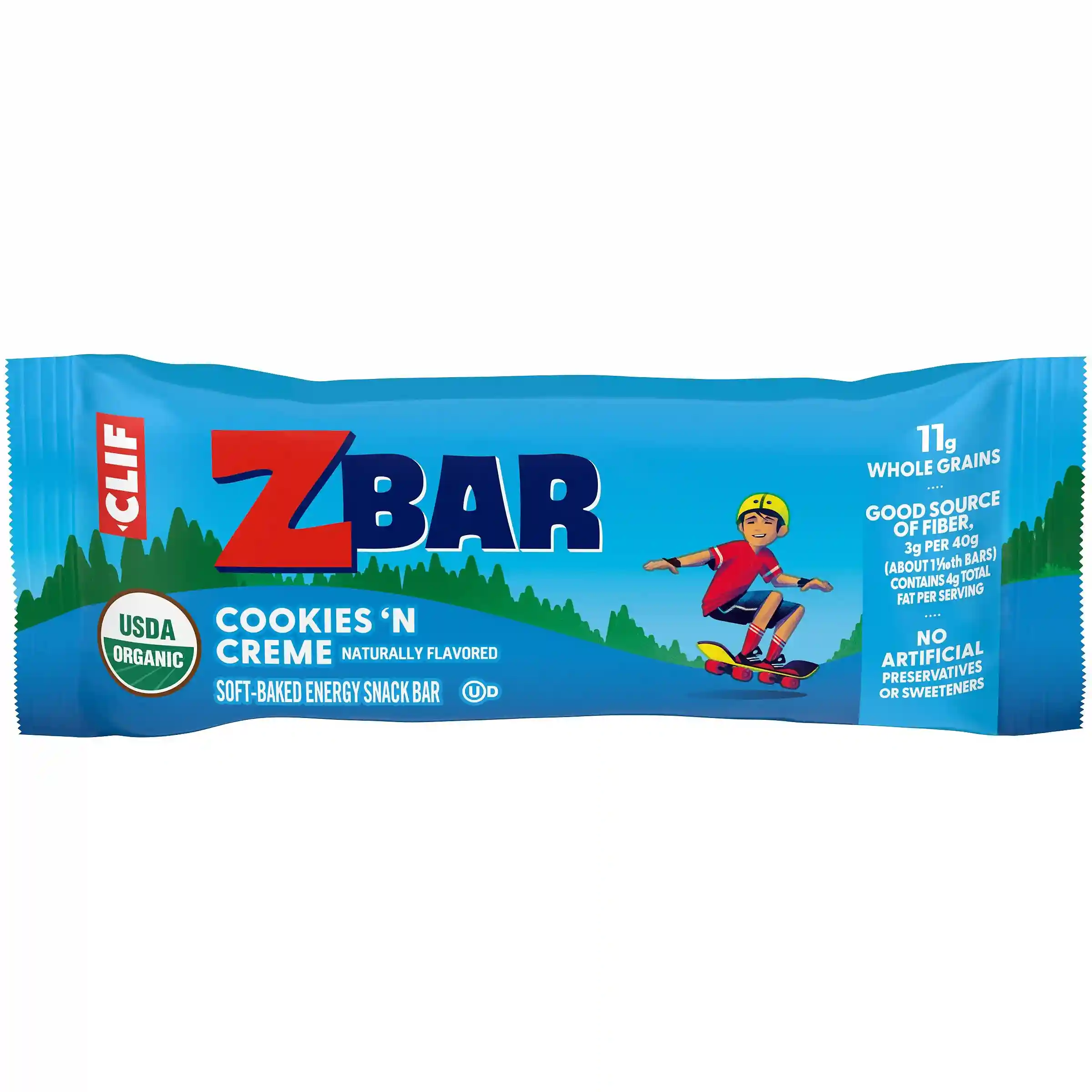 Zbar Cookies 'N Creme Flavor Soft-Baked Energy Snack Bar, Organic Granola Bar
